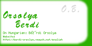 orsolya berdi business card